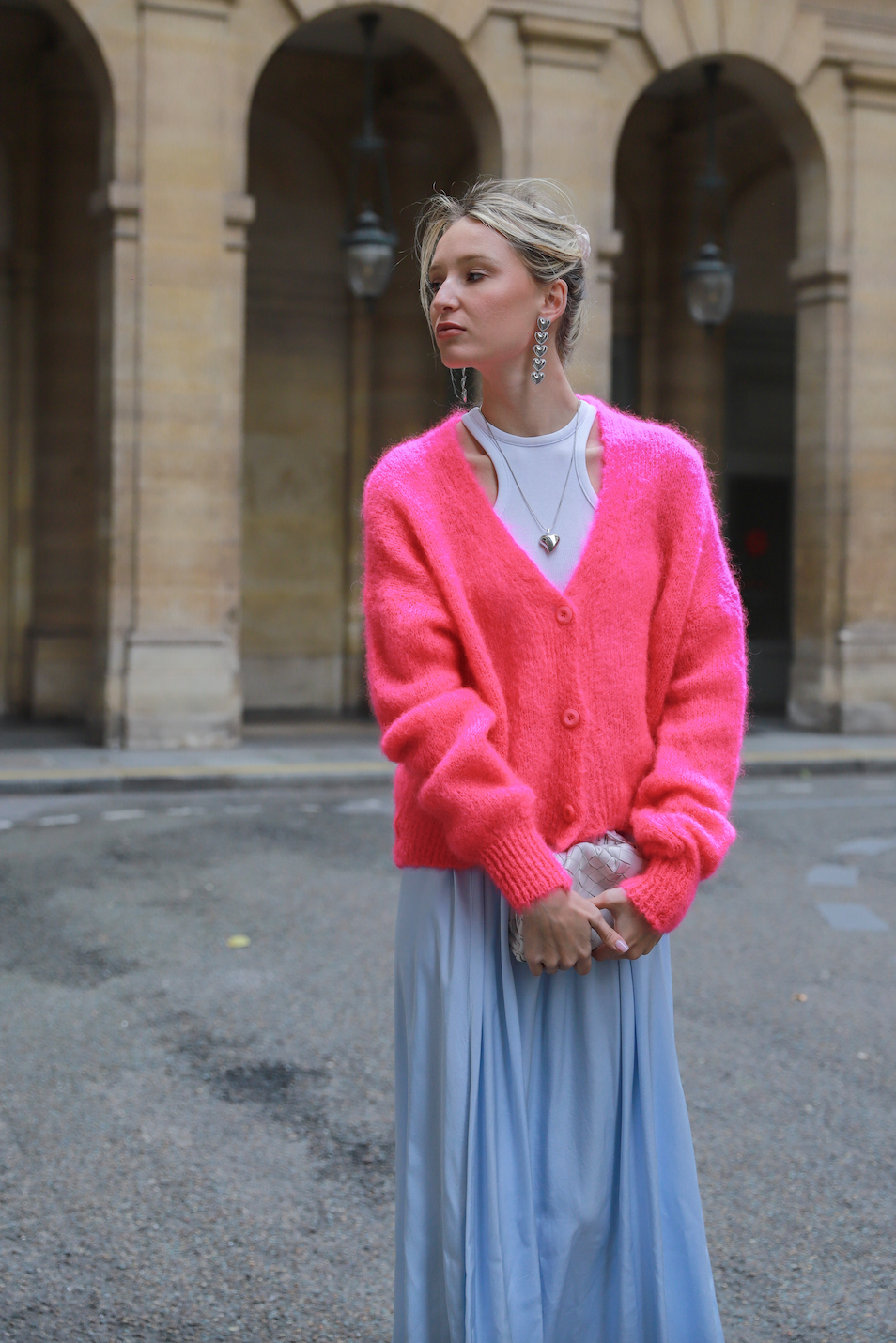 Mohair Neon Pink Cardigan – GG Luxe Paris