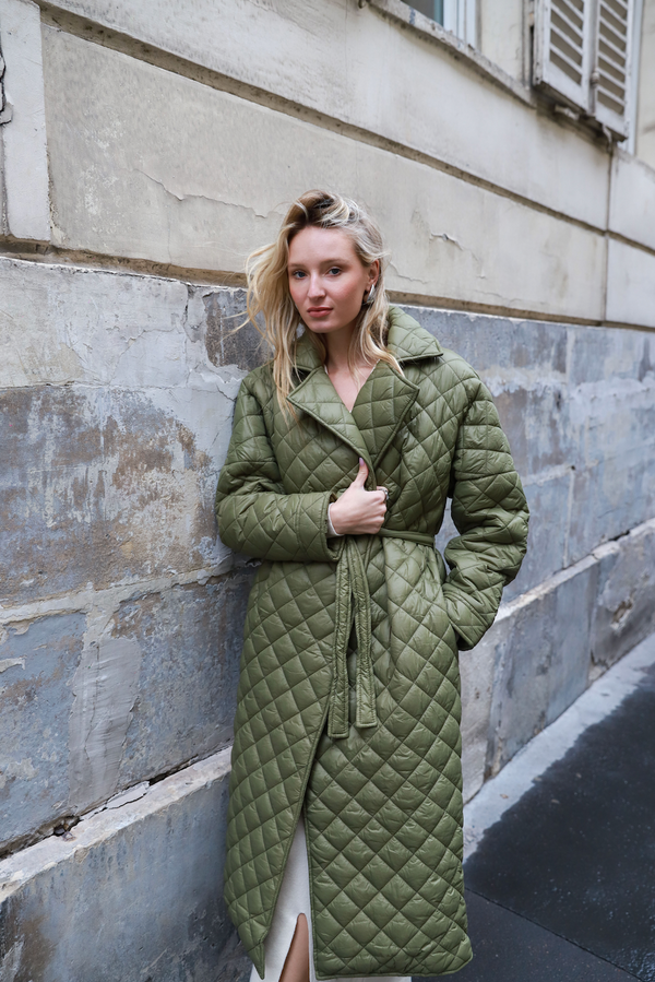 Long Quilted Trench - TREQUE