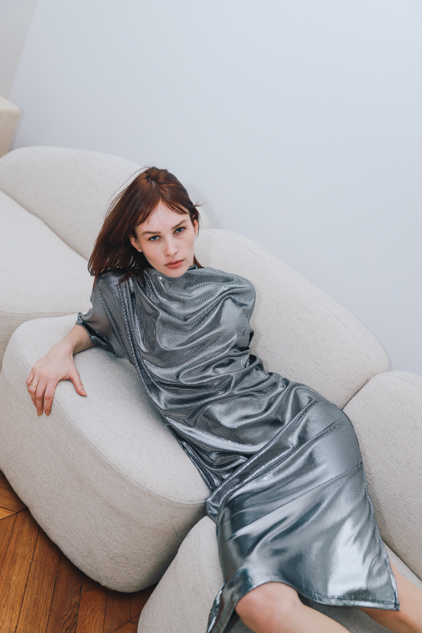 Silver Midi Dress - DRIVE